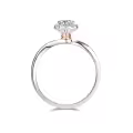 TOUPOP Sterling Silver Moissanite D Color Vvs1 Lab Created Diamond Promise Engagement Wedding Rings Gift-0-2