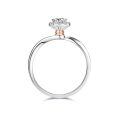 TOUPOP Sterling Silver Moissanite D Color Vvs1 Lab Created Diamond Promise Engagement Wedding Rings Gift-0-2