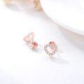 wholesale 14K Gold Heart Shape Cubic Zirconia Stud Earrings for Women Gifts for Mom Girls Wife-0-9