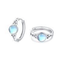 wholesale 925 Sterling Silver Moonstone Celtic Knot Wholesale And Earring Set-undefined