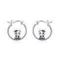 wholesale 925 Sterling Silver Cow Animal Hoop Earrings for Women - Cute Farm s-0-0