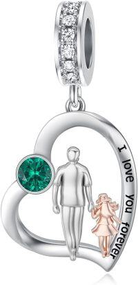 wholesale 925 Sterling Silver Family Love Charm Bracelet for Daughter Mother Lover - Birthday Valentine's Day Gifts-02-05-May