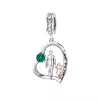 wholesale 925 Sterling Silver Family Love Charm Bracelet for Daughter Mother Lover - Birthday Valentine's Day Gifts-02-05-May