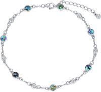wholesale  Sterling Silver Natural Stone Anklet Bracelet for Women -Abalone Anklet 9\"-11\"