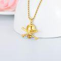wholesale Gold 925 Sterling Silver Baseball Helmet Bat Pendant Necklace s for Men Boys-0-1