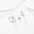 wholesale 925 Sterling Silver Bunny Opal Stud Earrings for Girls and Women-0-1