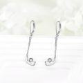 wholesale 925 Sterling Silver Golf Club Shaped Drop Earrings with CZ Stones Sports Lovers Gift-0-1