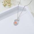wholesale 925 Sterling Silver Pink Rose Flower Infinity Pendant Necklace s for Women-0-3