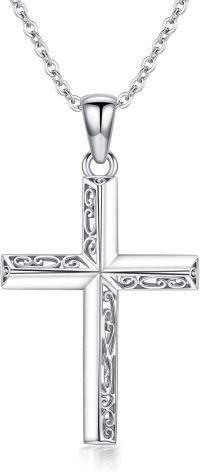 wholesale 925 Sterling Silver Cross Pendant Necklace with Chain - Religious Christian s for Women and Men-Filigree cross necklace