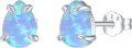 wholesale 925 Sterling Silver Red Fire Opal 925 Pear Shape Stud Earrings for Women-0-9