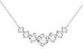 wholesale 14K Gold Moissanite Bridal Necklace - 5 Stones (Total Weight: ~9 ct)-0-6