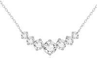 wholesale 14K Gold Moissanite Bridal Necklace - 5 Stones (Total Weight: ~9 ct)-7 Stone Moissanite Necklace（1CT+0.5CT*2+0.3CT*2+0.1CT*2） White Gold