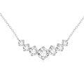 wholesale 14k White Gold Lab Diamond Necklace With Seven Brilliant Stones-0-6