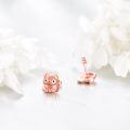 wholesale 925 Sterling Silver Pink Pig Stud Earrings - Adorable Gift for Her-0-3