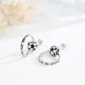wholesale 925 Sterling Silver Hypoallergenic Soccer Ball Stud Earrings with Courageous Engraving for Women-0-1
