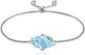 wholesale  Sterling Silver Gemstone Dainty Link Bracelet for Women -0-96