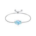 wholesale 925 Sterling Silver Abalone Shell Square Charm Adjustable Bolo Bracelet for Women-0-96