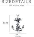 wholesale 925 Sterling Silver Polished Anchor & Rope Tree of Life Pendant Necklaces for Men/Women - Nautical Style Jewelry-0-10