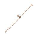 wholesale 18k Rose Gold Chain Bracelet With Ball Bead And Round Tag-0-1