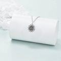 wholesale 925 Sterling Silver Sunflower Pendant Necklace - You Are My Sunshine Gift-0-3