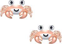 wholesale 925 Sterling Silver Rose Gold Crab Stud Earrings Minimalist Sea Life s for Women Girls-Crab