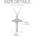 wholesale 925 Sterling Silver & Austrian Crystal Cross Urn Necklace - 1.1 Pendant, 18+2 Chain, Ash Keepsake, Forever Memory Gift-0-4