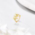 wholesale Gold Leaf Design Non-Piercing Ear Wrap Ring for Women-0-2