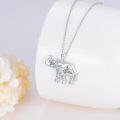 wholesale 925 Sterling Silver Evil Eye Elephant Pendant Necklace Celtic Good Luck Charm s for Women-0-4