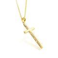 wholesale 925 Sterling Silver Cross Pendant With Blue Opal And Philippians Inscription-0-37