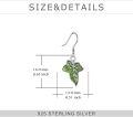 wholesale 925 Sterling Silver Ivy Leaf Dangle Earrings Handcrafted Nature Inspired Gifts for Women-0-4