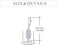 wholesale 925 Sterling Silver Black and White Opal Celtic Knot Drop Earrings with Leverbacks for Women-0-16