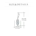 wholesale 925 Sterling Silver Black and White Opal Celtic Knot Drop Earrings Wholesale with Leverbacks for Women-0-16