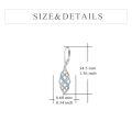 wholesale 925 Sterling Silver Blue Cubic Zirconia Infinity Knot Leverback Drop Earrings For Women-0-16