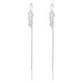 wholesale 925 Sterling Silver Threader Earrings with Long Chain and Dangle Design for Women & Girls-0-0