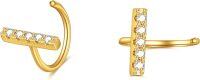 wholesale Gold 14k Diamond Studs Minimalist Bar Drop Earring Set Elegant Gift for Her-Bar
