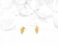 wholesale 14K Yellow Gold Snake Stud Earrings Minimalist Animal Jewelry for Women-0-4