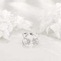 wholesale 925 Sterling Silver Cross Open Ring With Diamonds For Men And Women Elegant Design Jewelry Gift-0-4