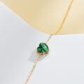 wholesale 14K Gold Created Birthstone Heart Cut 7mm Bracelet for Women 6 5 +2 -0-3