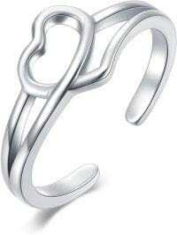 wholesale 925 Sterling Silver Stackable Adjustable Open Rings for Women Christmas Gift for Her Wife Mother Girlfriend-Style 10