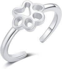 wholesale  Sterling Silver Hypoallergenic Adjustable Open Toe Ring for Women -Adjustable claw