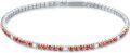 wholesale 925 Sterling Silver AAAA+ CZ Orange & White Tennis Bracelet-0-0