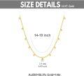wholesale 14k Gold Tiny Ball Choker Necklace with 18k Gold Dangling Beads for Women 14-19 Inch  for Her-0-1