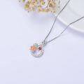 wholesale TOUPOP July Birth Flower Necklaces 925 Sterling Silver Dainty Floral Pendant Necklaces Infinity Birth Month Flower Jewelry Gifts For Women Her Birthday Anniversary -0-3