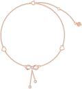 wholesale 14K Rose Gold Cubic Zirconia Heart Infinity Adjustable Anklet for Women-0-0