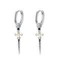 wholesale 925 Sterling Silver Dagger Drop Earrings-0-0