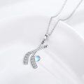 wholesale 925 Sterling Silver Moonstone Hockey Stick Pendant Necklace for Women-0-4
