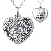wholesale TOUPOP Heart Urn/photo Locket Necklace For Women Mother Daughter Sisters Son Dad Necklace Memorial Necklace -style_name:Urn Necklace - Mother Son