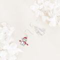 wholesale 925 Sterling Silver Snowman Christmas Dangle Earrings Gift for Women-0-2