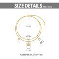 wholesale 14k Gold Double Layer Necklace With Lab Diamond Accent Flower Charm-0-2