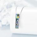 wholesale 925 Sterling Silver Necklace Wholesale With Mountain Design And Heart Inscription For Men Women-0-4